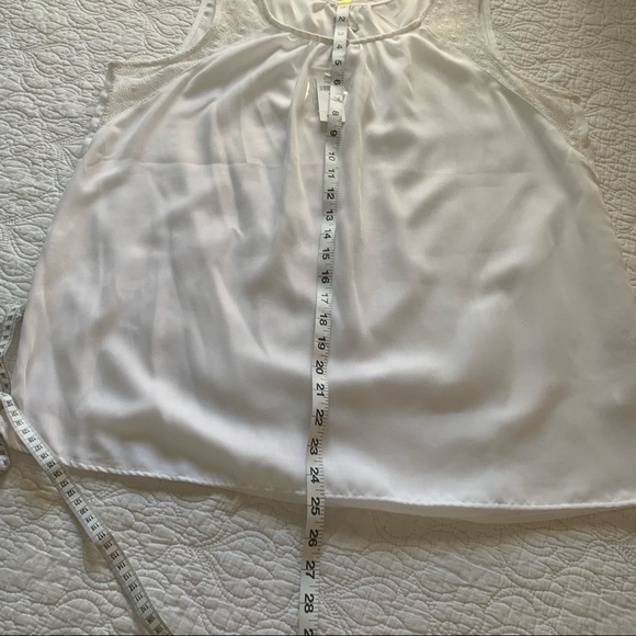 Gap sheer white sleeveless top shirt blouse - Picture 6 of 8